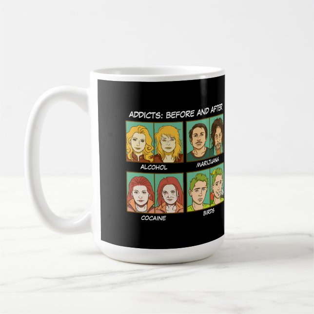 Taza De Café Meme del pájaro (Izquierda)