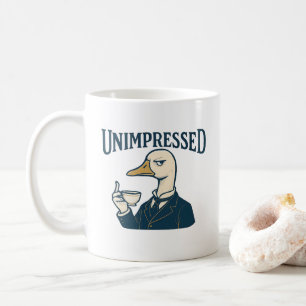 Taza De Café Meme del pato impasible bebiendo té