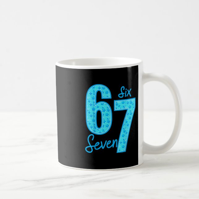 Taza De Café Meme divertido Azul 67  (Derecha)