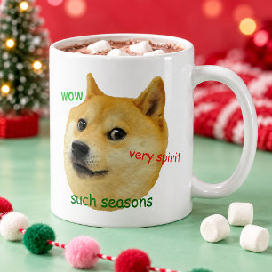 Taza De Café Meme Divertido de Doge Shiba Inu Vacaciones Tempor