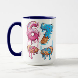 Taza De Café Meme divertido de donut y helado 67 argot de Gen A
