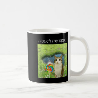 Taza De Café Meme divertido de Meowl, Meme de gato búho Brainro