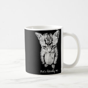 Taza De Café Meme divertido de munchkin fumando gatito gato de