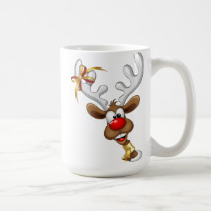 Taza De Café Meme Divertido de Navidad de Reno Espiando