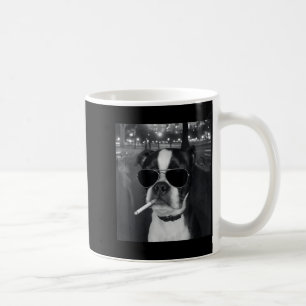 Taza De Café Meme Divertido de Perro Fumando Cigarrillo Meme de