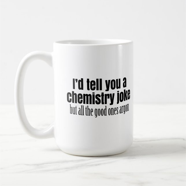 Taza De Café Meme divertido sobre química para profesores (Izquierda)