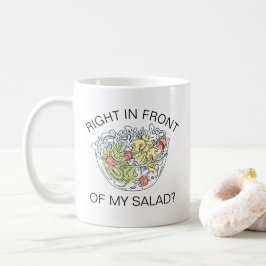Taza De Café Meme Gay: ¡¿Justo Delante De Mi Ensalada?!