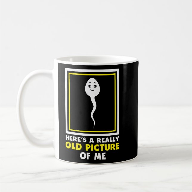 Taza De Café Meme gracioso Esta es una vieja foto mía esperma (Izquierda)