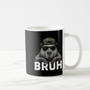 Taza De Café Meme Gráfico Divertido Capybara Bruh Para Chicos C