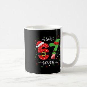 Taza De Café Meme Navideño Seis Siete Tendencia 67 Navidad Homb