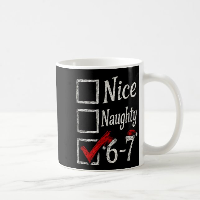Taza De Café Meme Nice Naughty Christmas Funny Gift Men, Women  (Derecha)