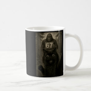 Taza De Café Meme Selfie de Gato 67 Seis Siete Divertido Bigfoo