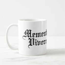 Taza De Café Memento Vivere - Frase latina