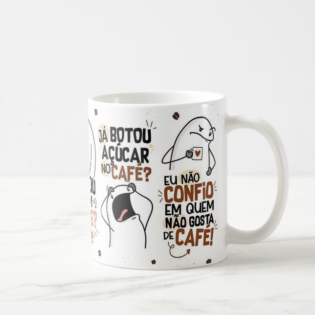 Taza De Café Memes Engraçados em Português Humor Brasileiro (Derecha)
