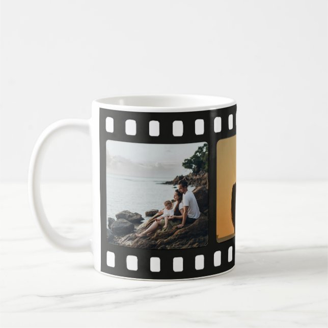Taza De Café Memoria de foto de rollo de película personalizada (Izquierda)
