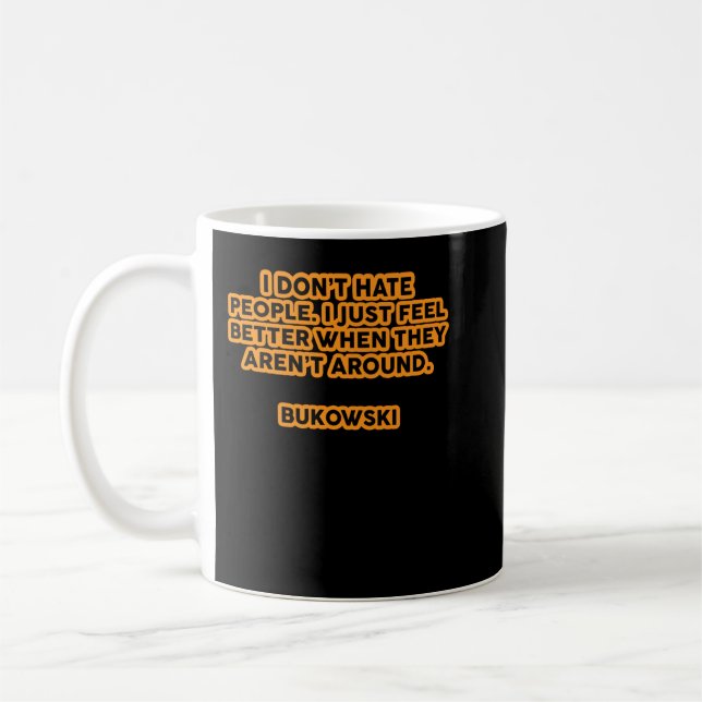 Taza De Café Memoria maravillosa Gif gráfico de Charles Bukowsk (Izquierda)