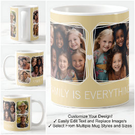 Taza De Café Memoria moderna 6 Collage de fotos plantilla amari