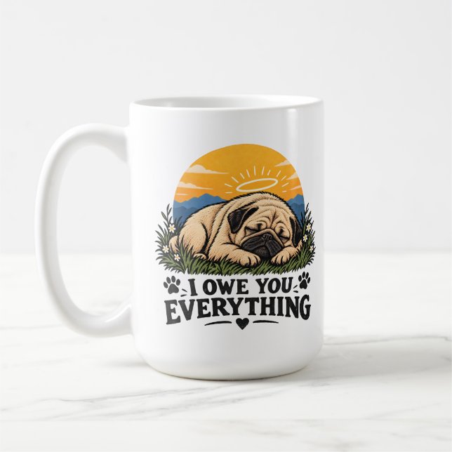 Taza De Café Memorial de pérdida de perro (Izquierda)