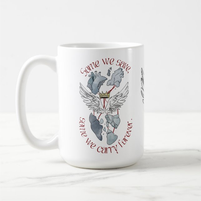 Taza De Café Memorial Heart Wings Sweatshirt – Grief, Healing & (Izquierda)