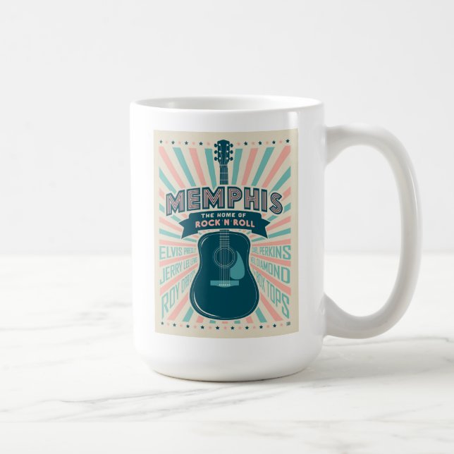 Taza De Café Memphis, TN: Serie de guitarras | Rock-N-Roll (Derecha)