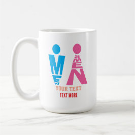 Taza De Café Men and Women Typography Icon Design