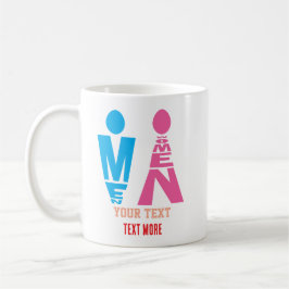 Taza De Café Men and Women Typography Icon Design