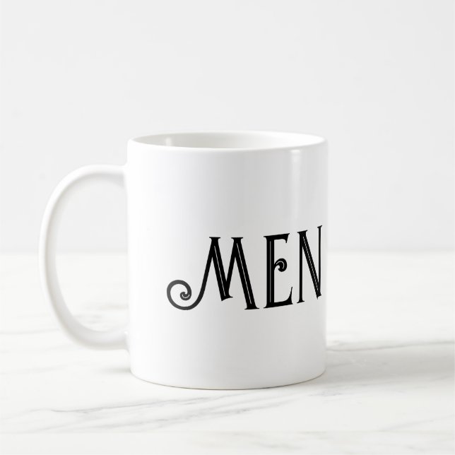 Taza De Café Men Text Valeria font Drinkware Classic Tea Coffee (Izquierda)