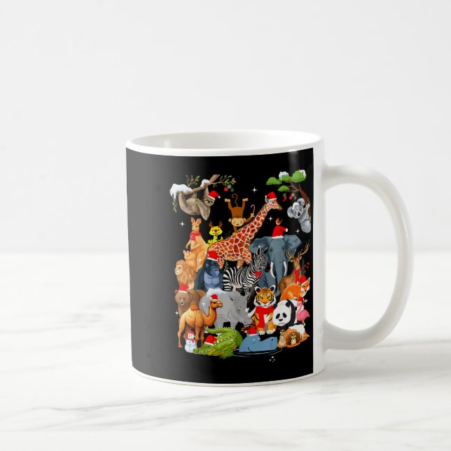 Taza De Café Men Women Kids Wildlife Zoo Day Christmas Party 22 (Derecha)