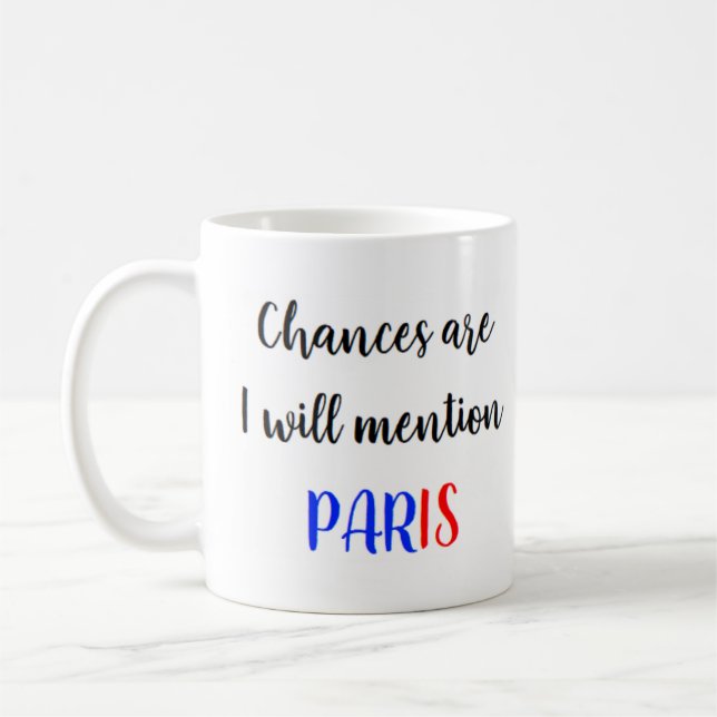 Taza De Café mención de parís francés (Izquierda)