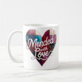 Taza De Café Mended with Love Mug – Heartfelt Patchwork Gift