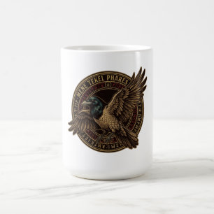 Taza De Café Mene Tekel Phares Círculo Vintage de Cuervo