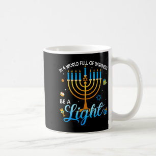 Taza De Café Menorá Sé Una Luz Camisetas Feliz Hanukkah Para Ho