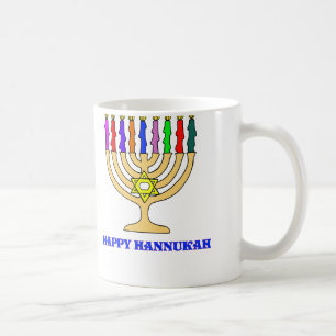 Taza De Café Menorah brillante