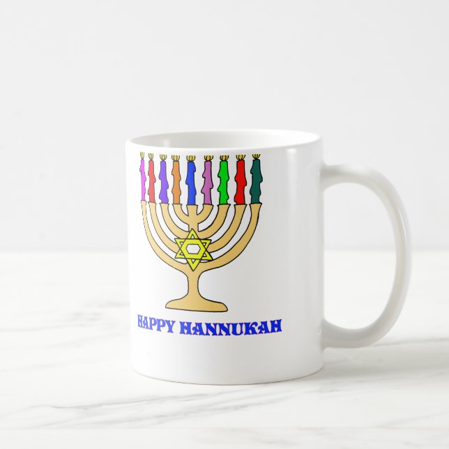 Taza De Café Menorah brillante (Derecha)