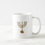 Taza De Café menorah de oro<br><div class="desc">Menora,  channukah,  oro metálico,  hannukah,  hebreo,  festividades,  judía,  judía,  judaísmo,  menorah,  chanukah,  hannuka,  channuka,  christmukah,  christmukah,  rabino judío</div>