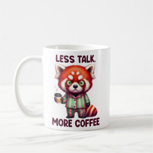 Taza De Café Menos hablar más café Racoon