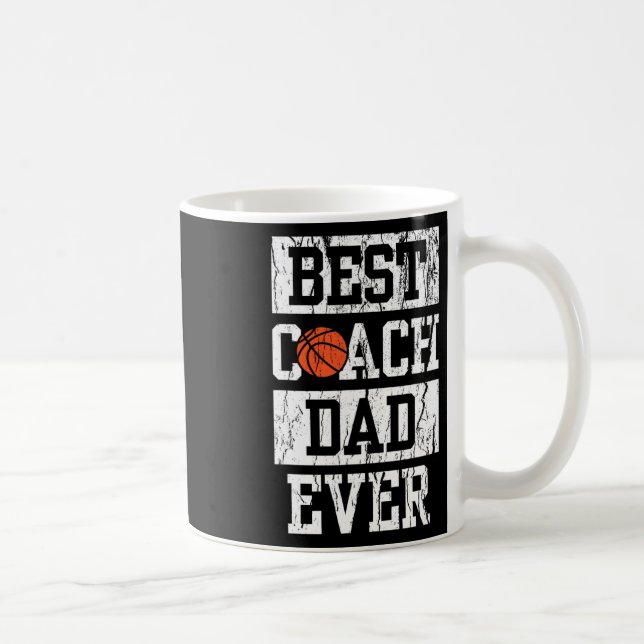 Taza De Café Mens Best Coach Dad Ever Shirt Men's Sketll Coachi (Derecha)