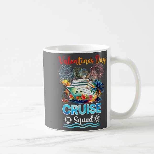 Taza De Café Mens Cruise Squad Valentine's Day Vacation Travel  (Derecha)