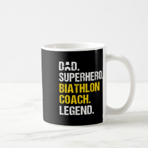 Taza De Café Mens Dad Superhero Biathlon Coach Funny Biathlon C