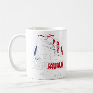Taza De Café Mens Dadasaurus Dinosaur Dad Daddy Rex American Fl