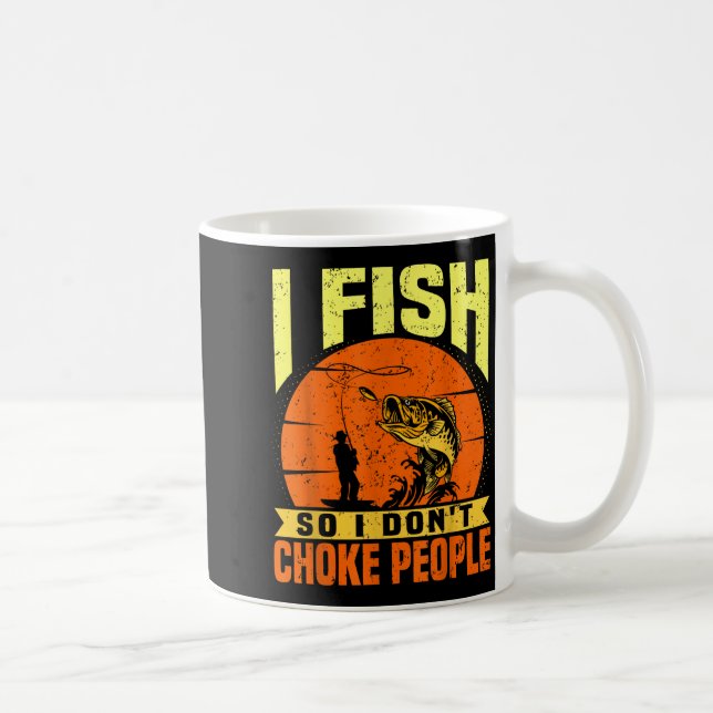 Taza De Café Mens Funny Fishing Quotes Joke Sarcasm  (Derecha)