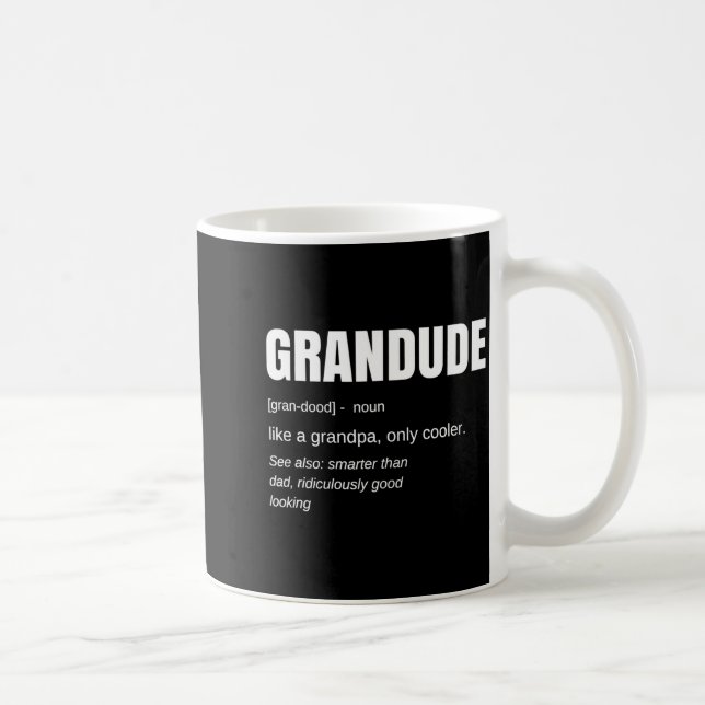 Taza De Café Mens Funny Grandude Cool Grandpa Novelty  (Derecha)