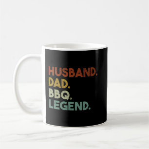 Taza De Café Mens Husband Dad BBQ Leyenda Vintage BBBQ Grill