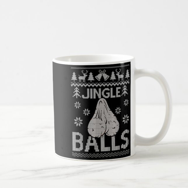 Taza De Café Mens Jingle Adult 18+ Ugly Christmas Sweater  (Derecha)