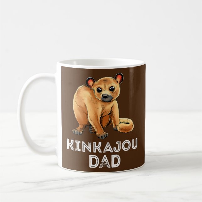 Taza De Café Mens Kinkajou Dad Father Honey Bear Night Ape (Izquierda)