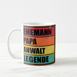 Taza De Café Mens Lawyer Dad Legend Husband Wedding Father's