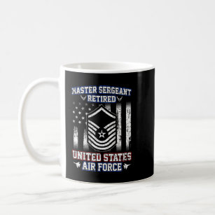 Taza De Café Mens Master Sargento Retirado de la Fuerza Aérea d