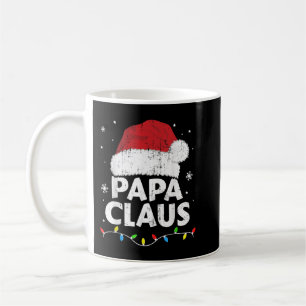 Taza De Café Mens Papa abuelo claus navidades luces a juego