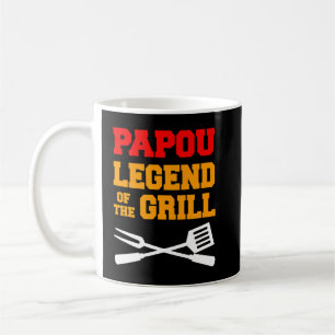 Taza De Café Mens Papou Leyenda De La Parrillada Graciosa Del G