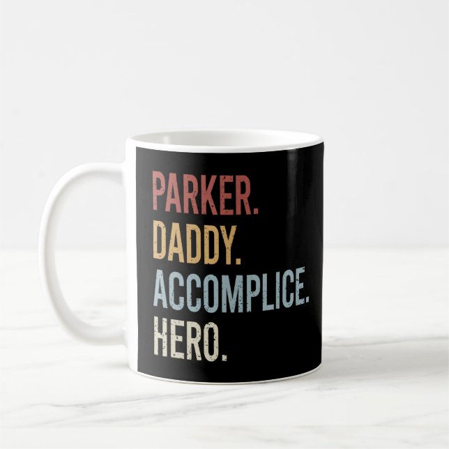 Taza De Café Mens Parker Daddy Accomplice Hero Estilo Retro Vin (Izquierda)